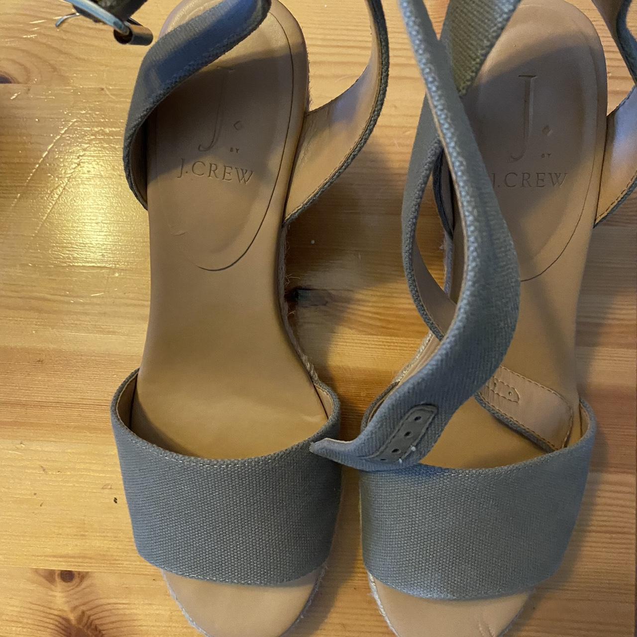 J.Crew Women's Khaki and Green Espadrilles Depop