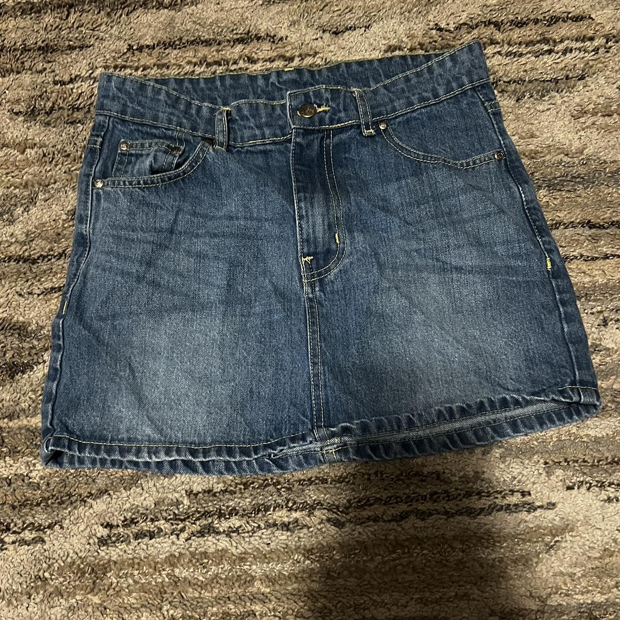 blue jean skirt - Depop