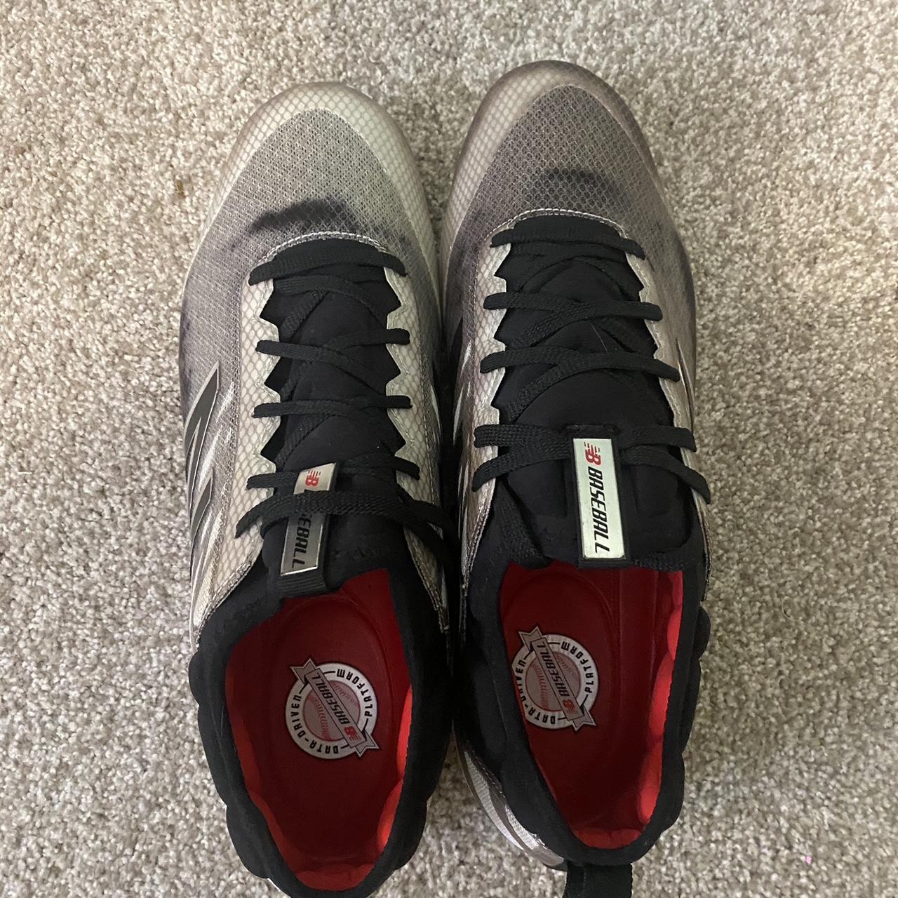 mens white new balance metal cleats