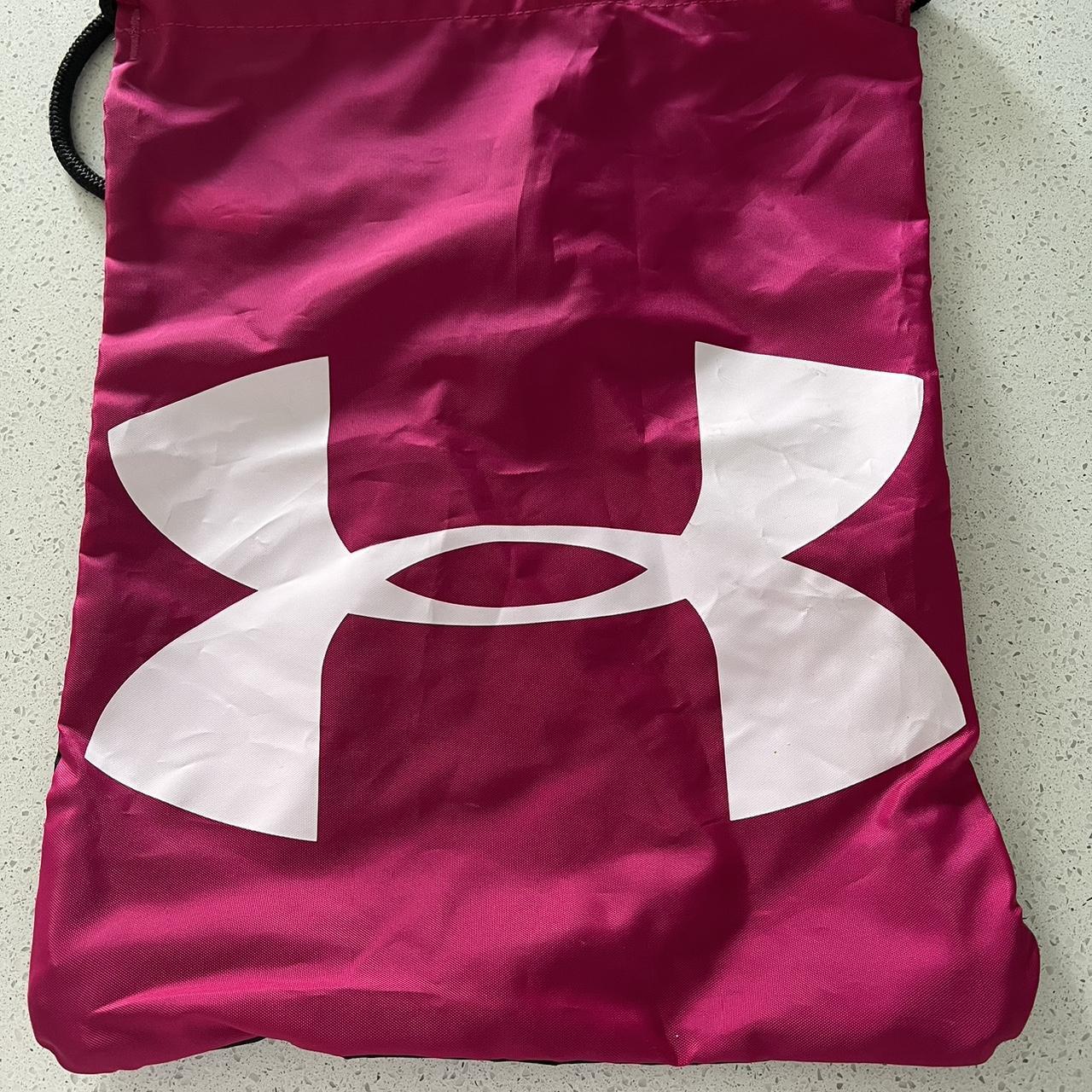 pink under armor backpack - Depop