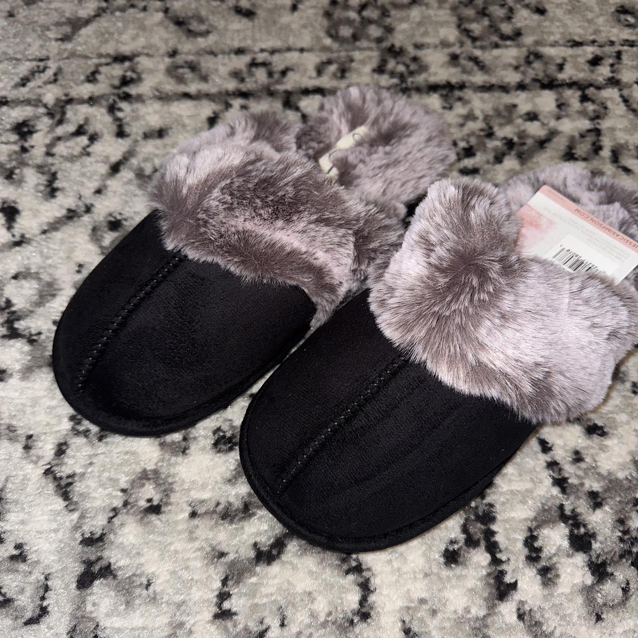 Jessica simpson black discount slippers