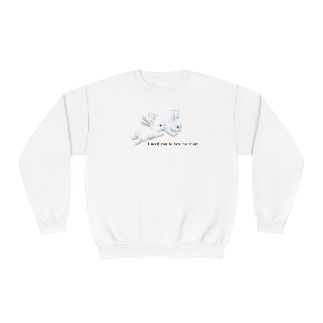 Coquette Mitski Inspired bunny Crewneck Sweater... - Depop