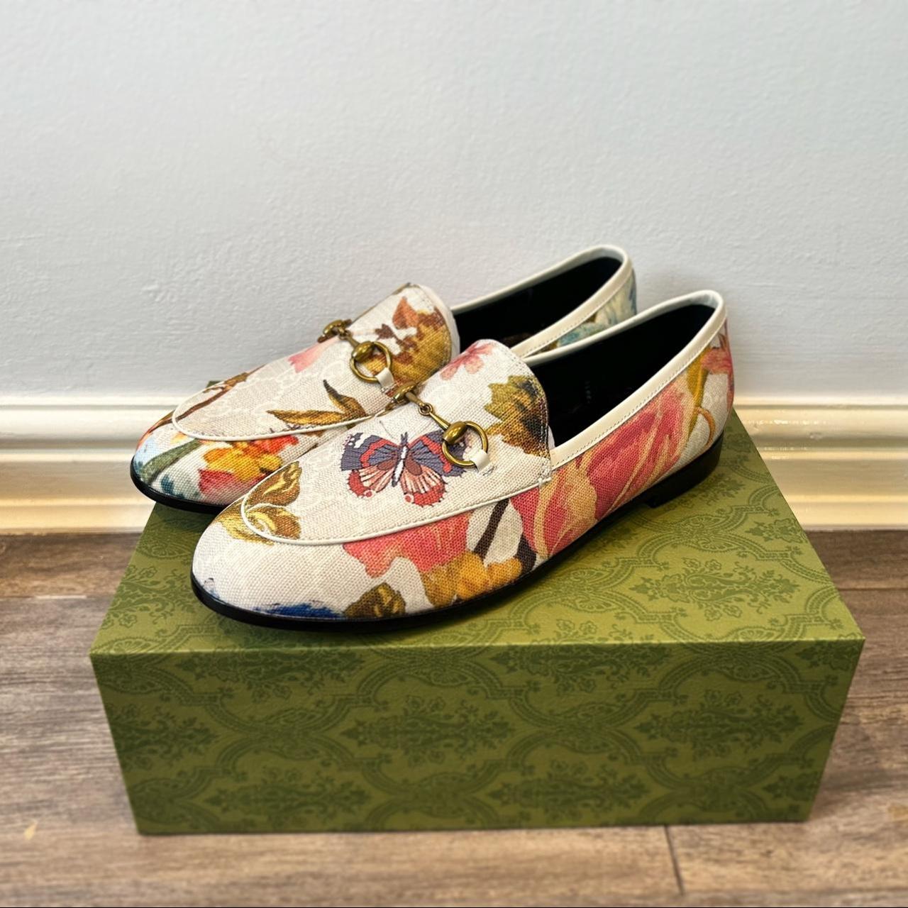 Gucci on sale floral loafer