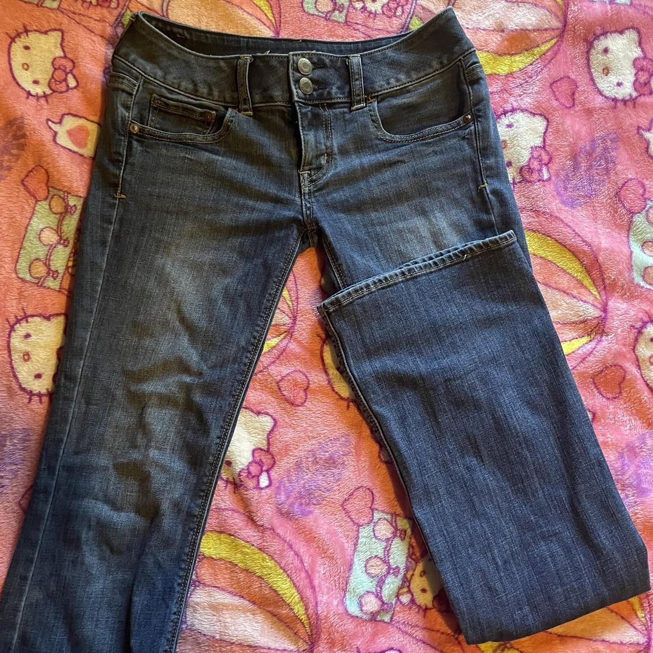 super low rise american eagle flared jeans - Depop