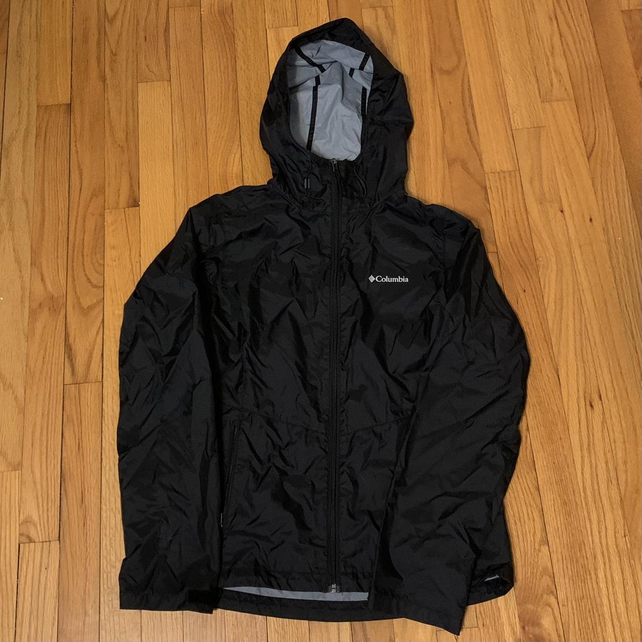 BLACK COLUMBIA LIGHTWEIGHT WINDBREAKER JACKET ~ no... - Depop