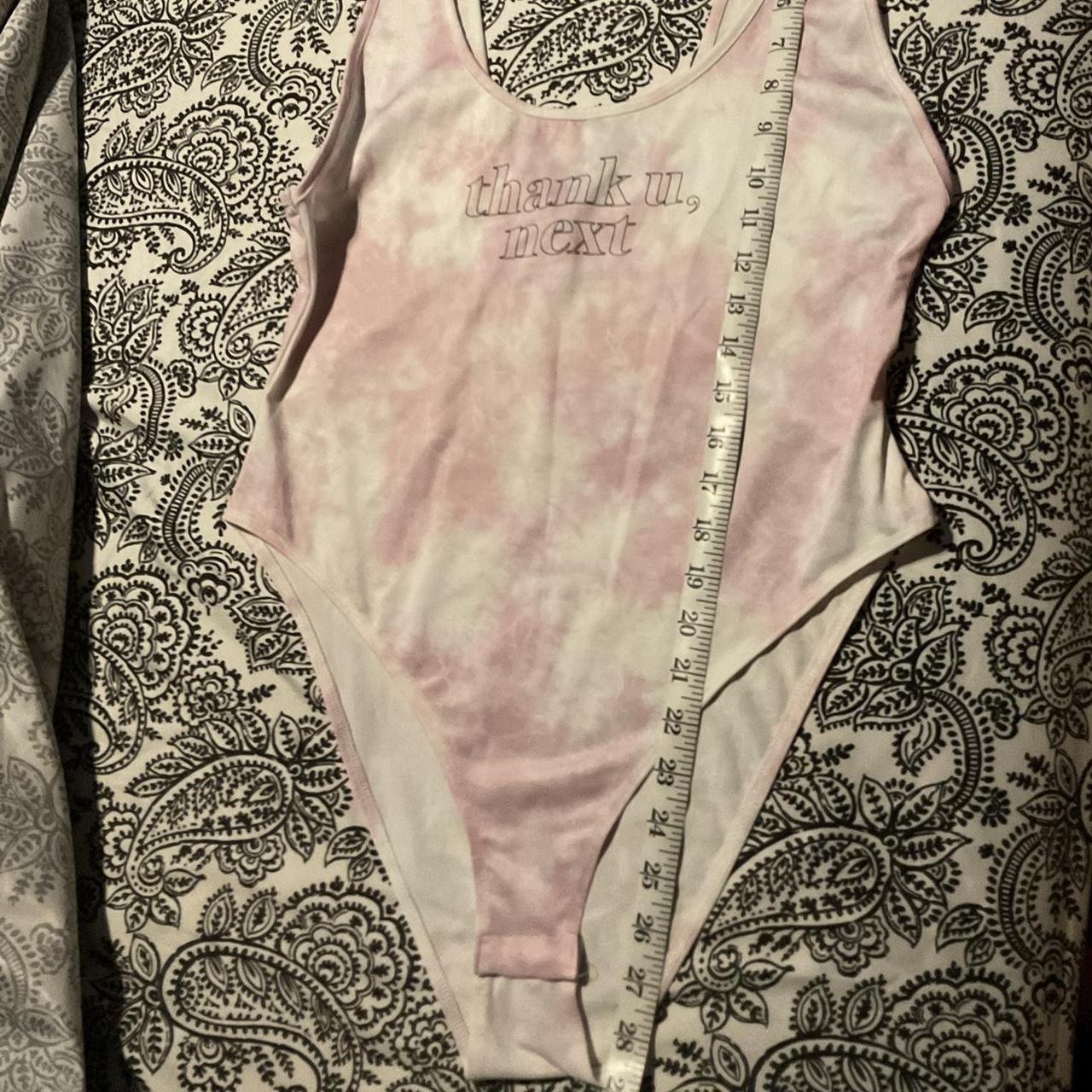 Thank You Next Pink marble Tie Dye body suit by