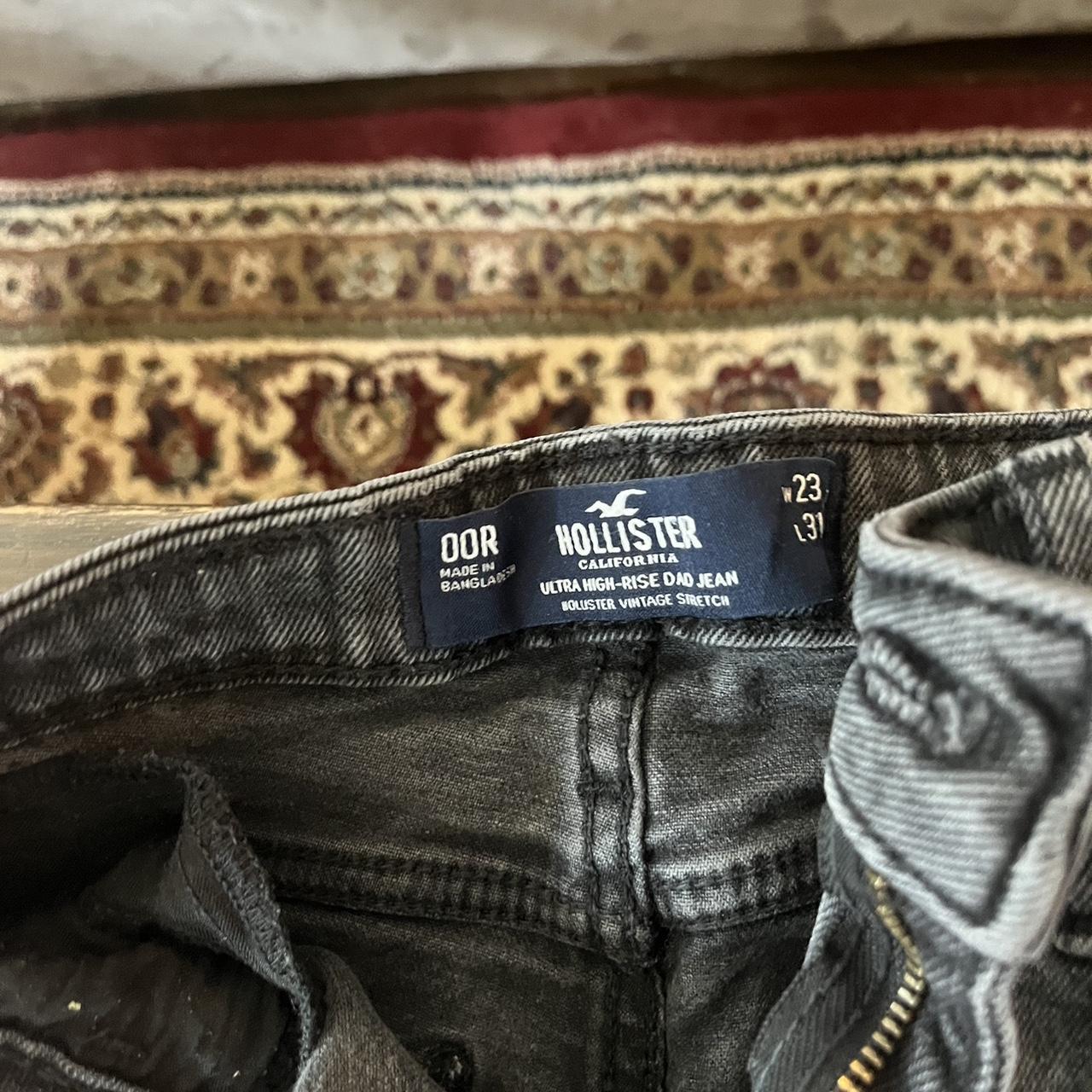 Hollister Ultra High Rise Dad Jean - Black Jeans -... - Depop