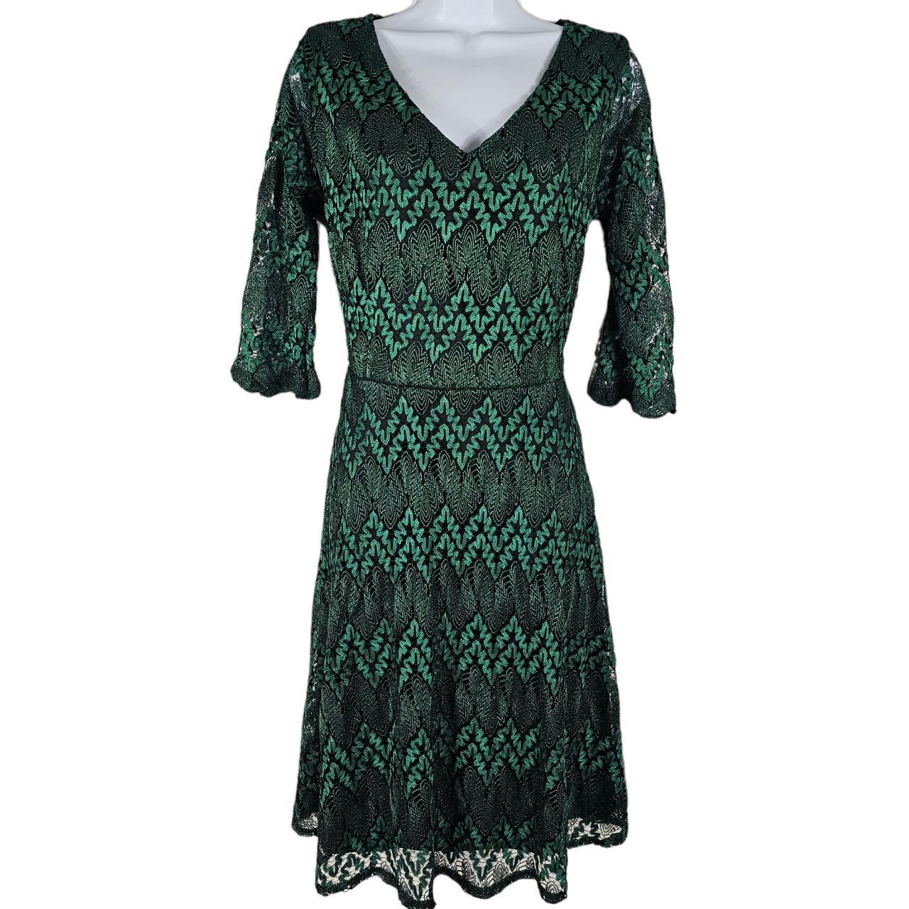 Emerald Green Lace Size Large A-Line Dress Stunning... - Depop