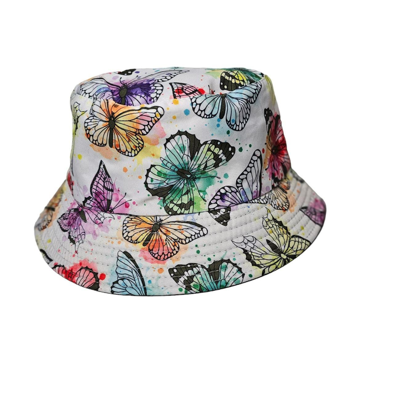 New Watercolor Butterfly Bucket Hat Brand New a... - Depop