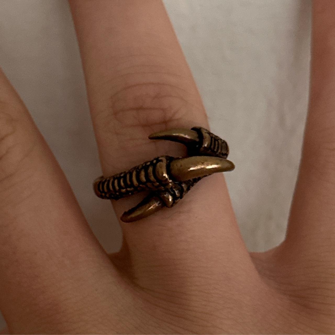 Jax | Silver-Tone Stainless Steel Dragon Claw Ring | In stock! | Moody Mason
