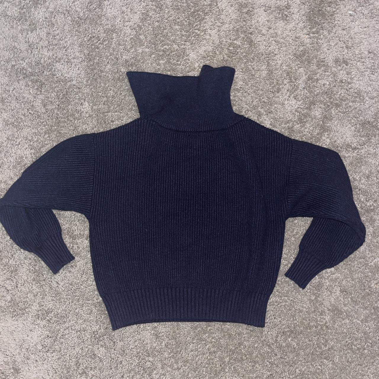 ZARA blue half-zip, never worn, 9-10 but fits more... - Depop