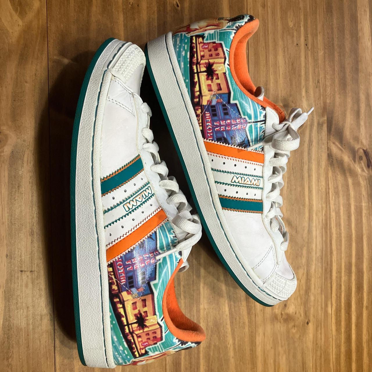 Adidas Halfshells. Miami themed. Size 10.5 Bright