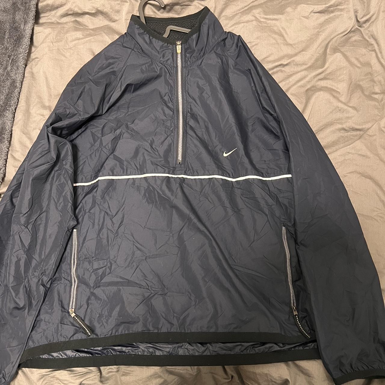 Nike Vintage Windbreaker Coat Navy Size XL, fits... - Depop