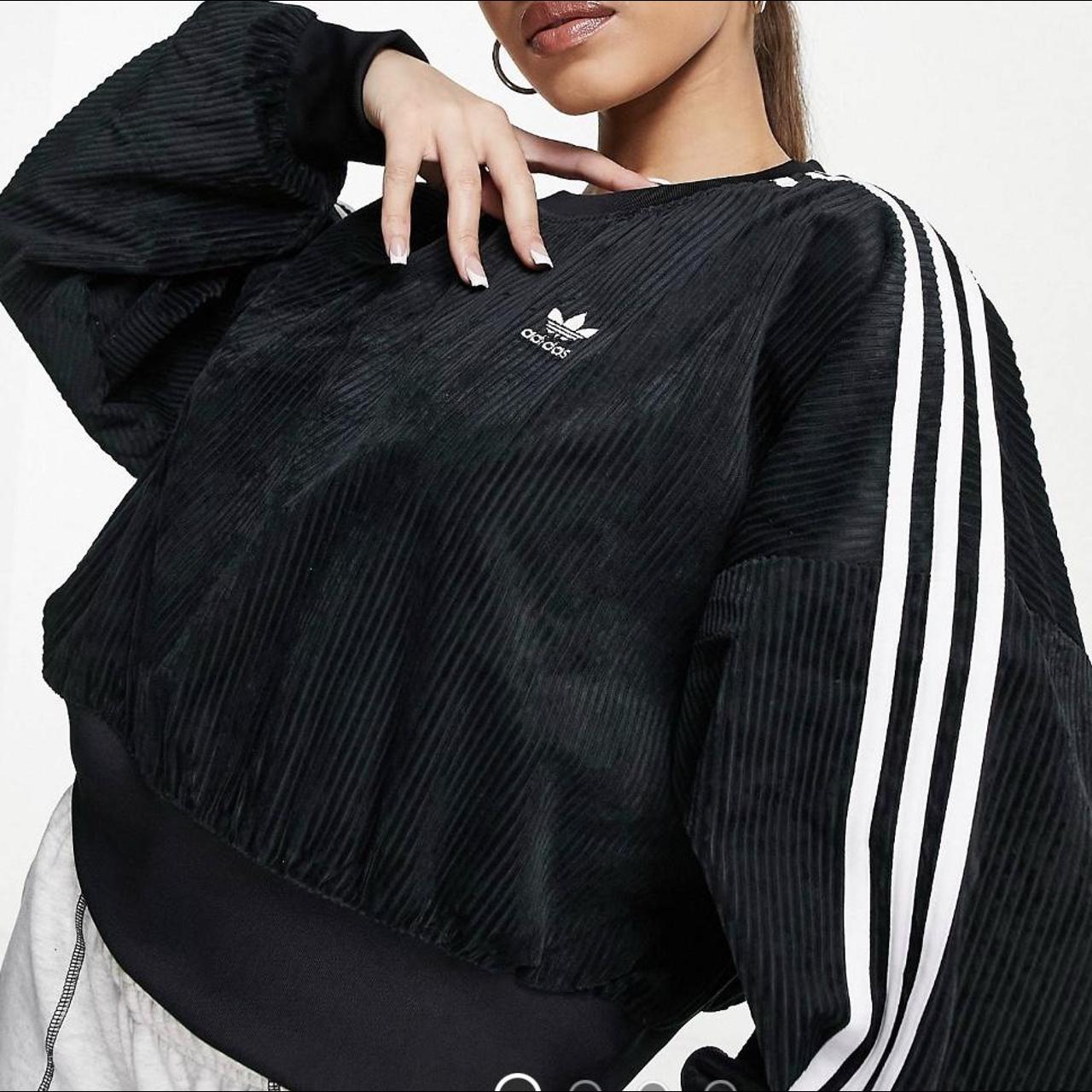 adidas originals black corduroy hoodie