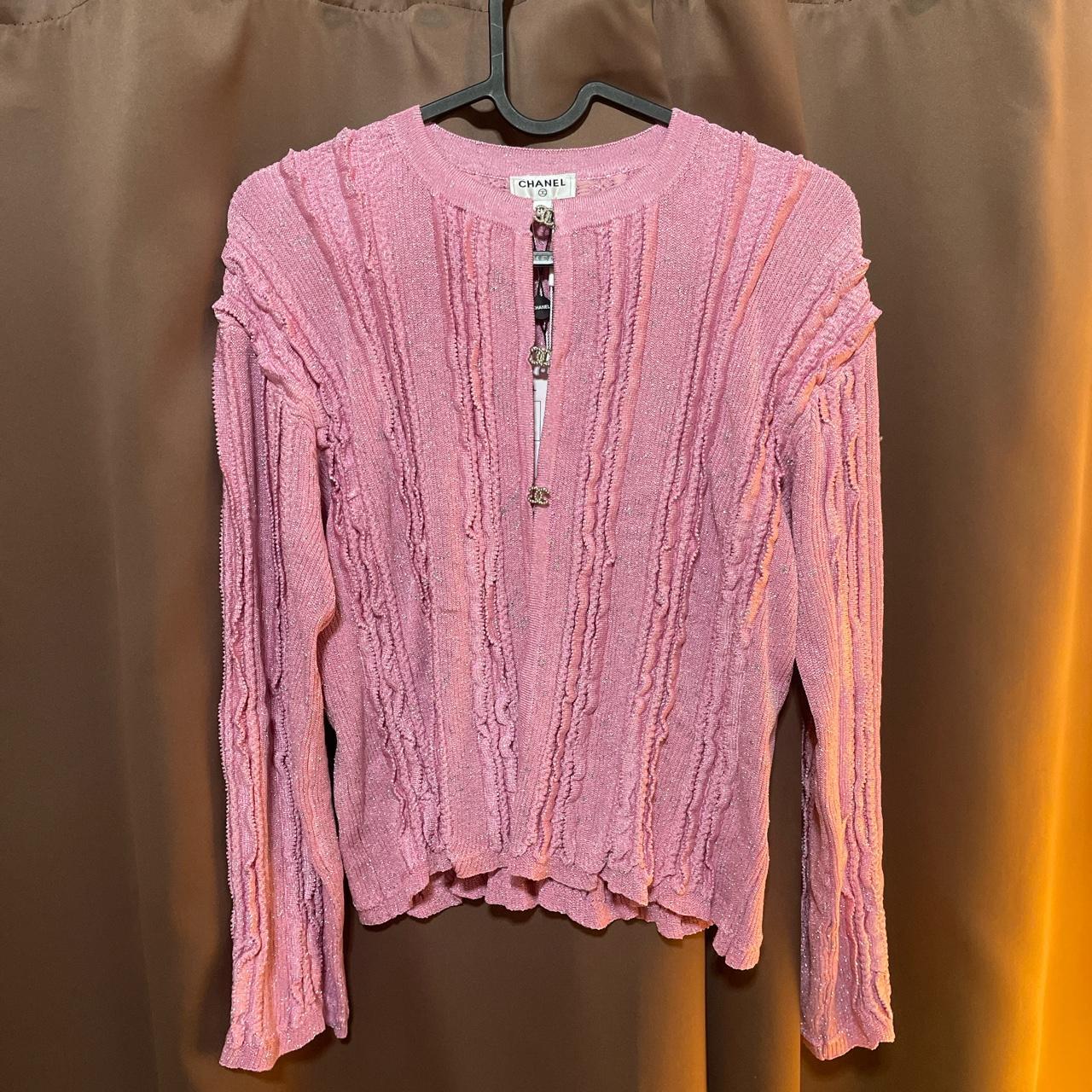 Chanel 23P Rose Taille/Pink Crystal CC Clasp Depop