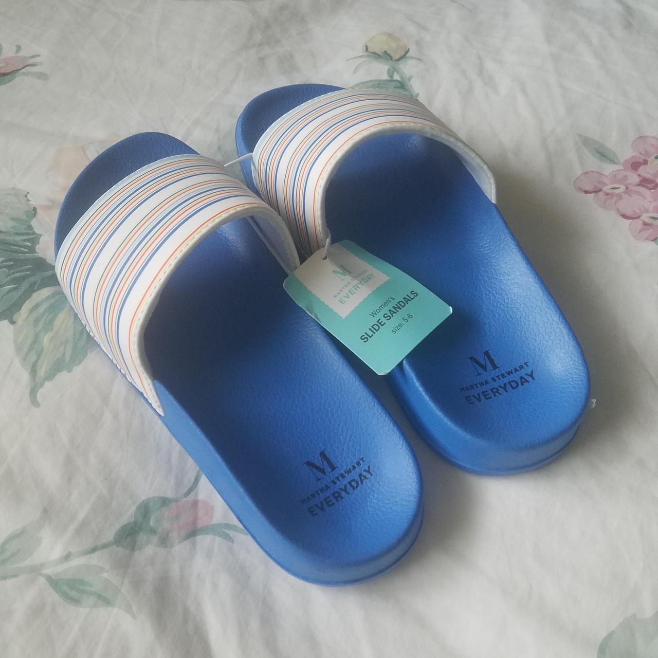 Martha Stewart Collection Women's Blue and White Sandals