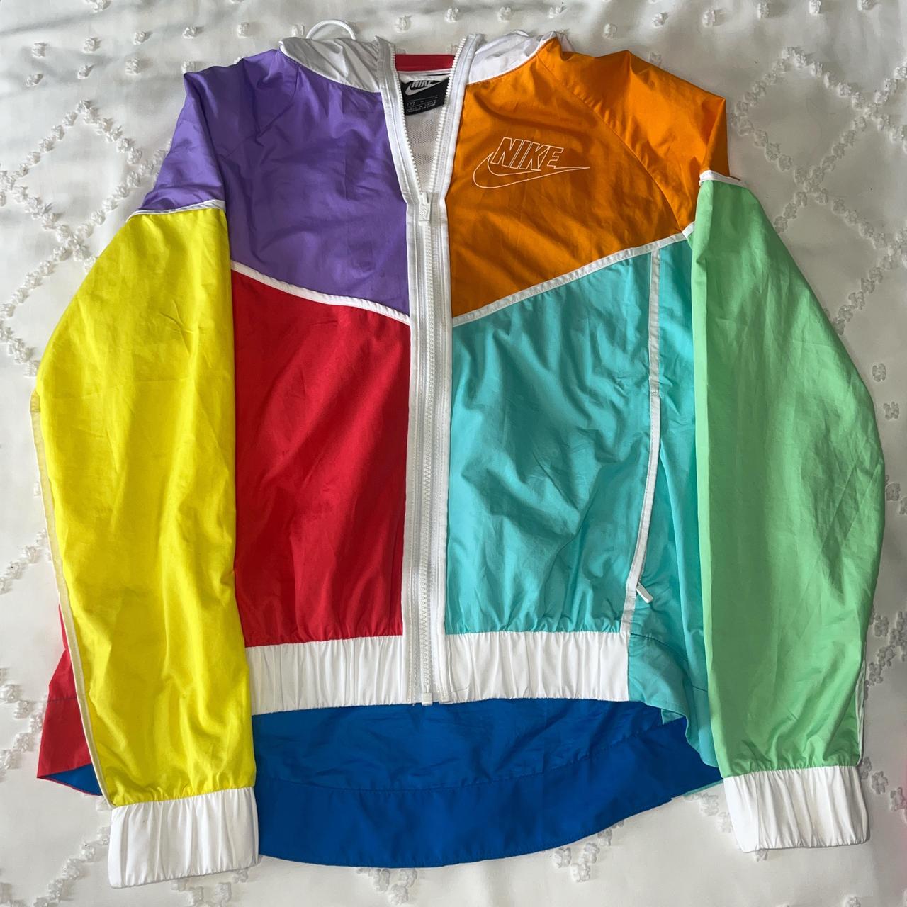 multi coloured nike jacket