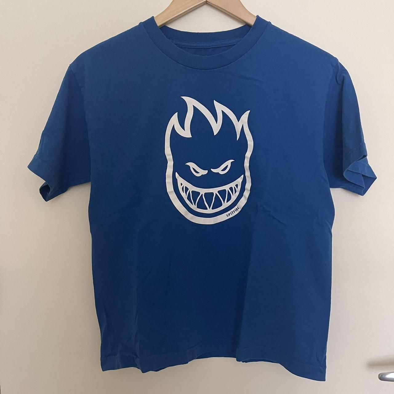 Spitfire blue baby tee. size youth large but would... Depop