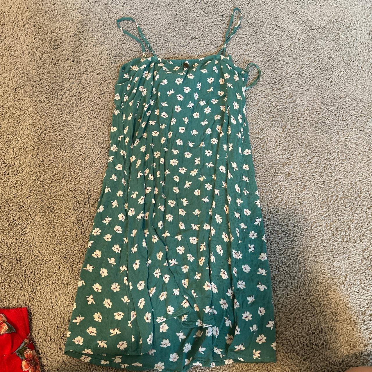 Billabong Womens Green And Blue Dress Depop