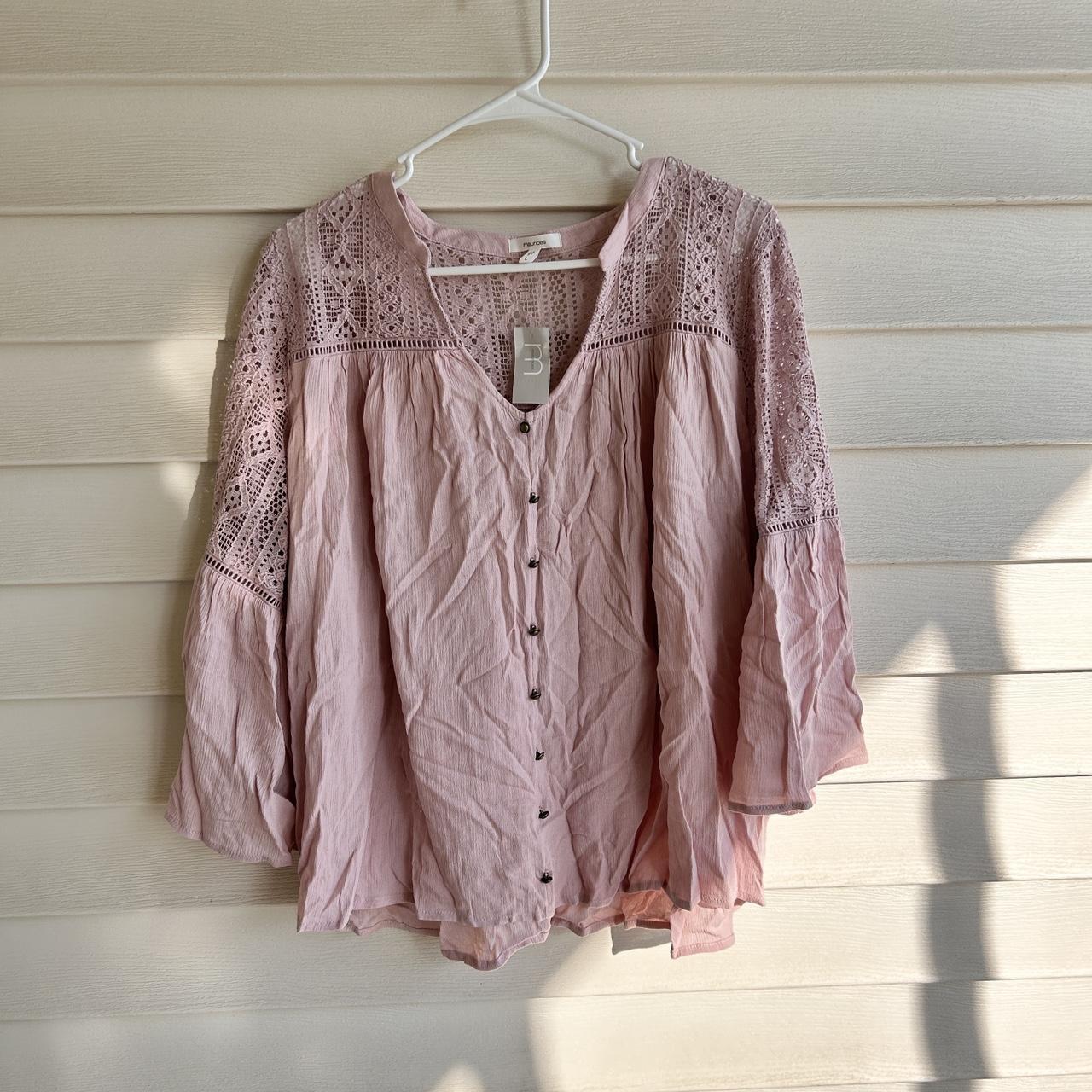 Maurices Women S Pink Blouse Depop