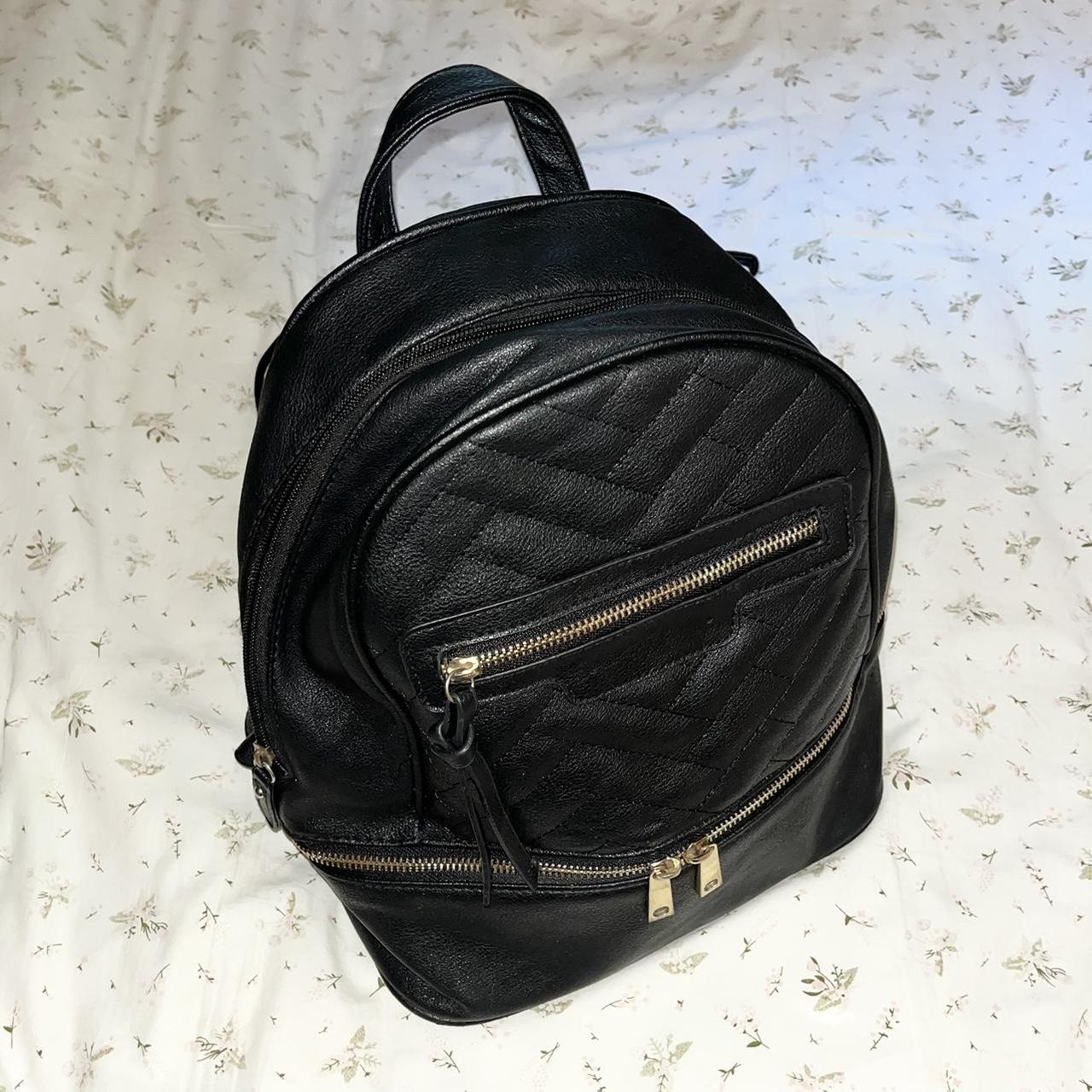 Black and gold backpack women's best sale