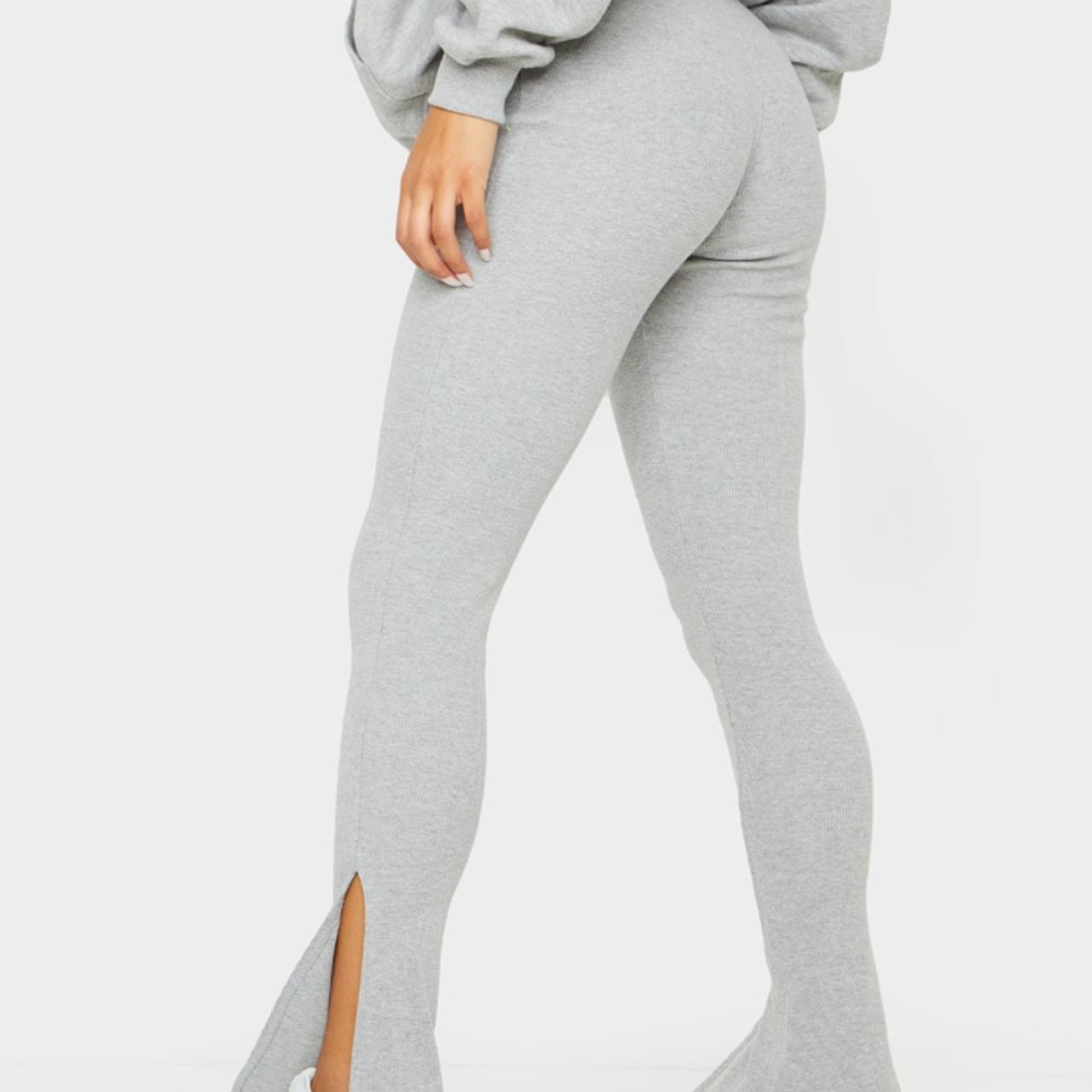 Grey Split Hem Leggings These grey leggings are - Depop