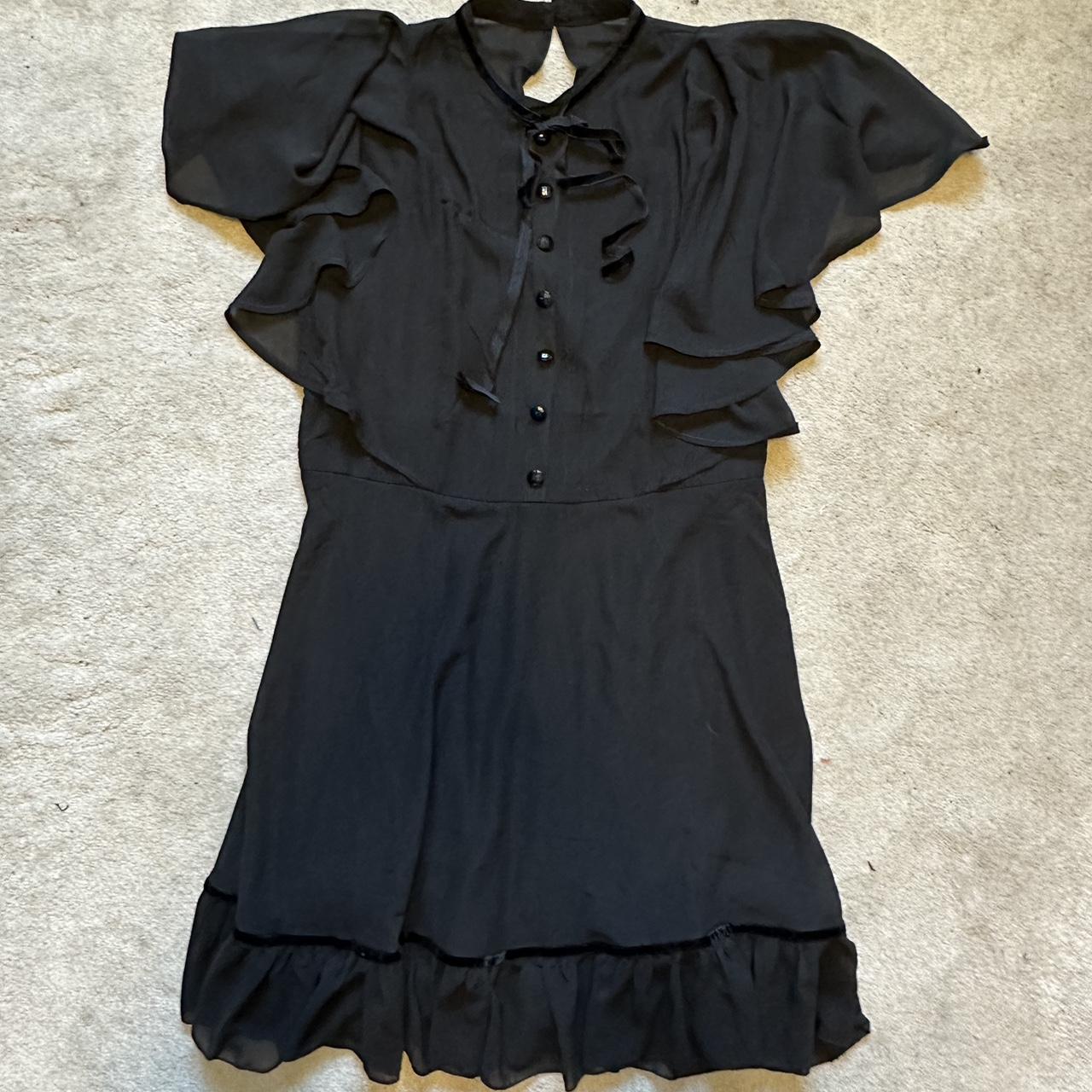 This cute gothic black dress is lightweight and... - Depop