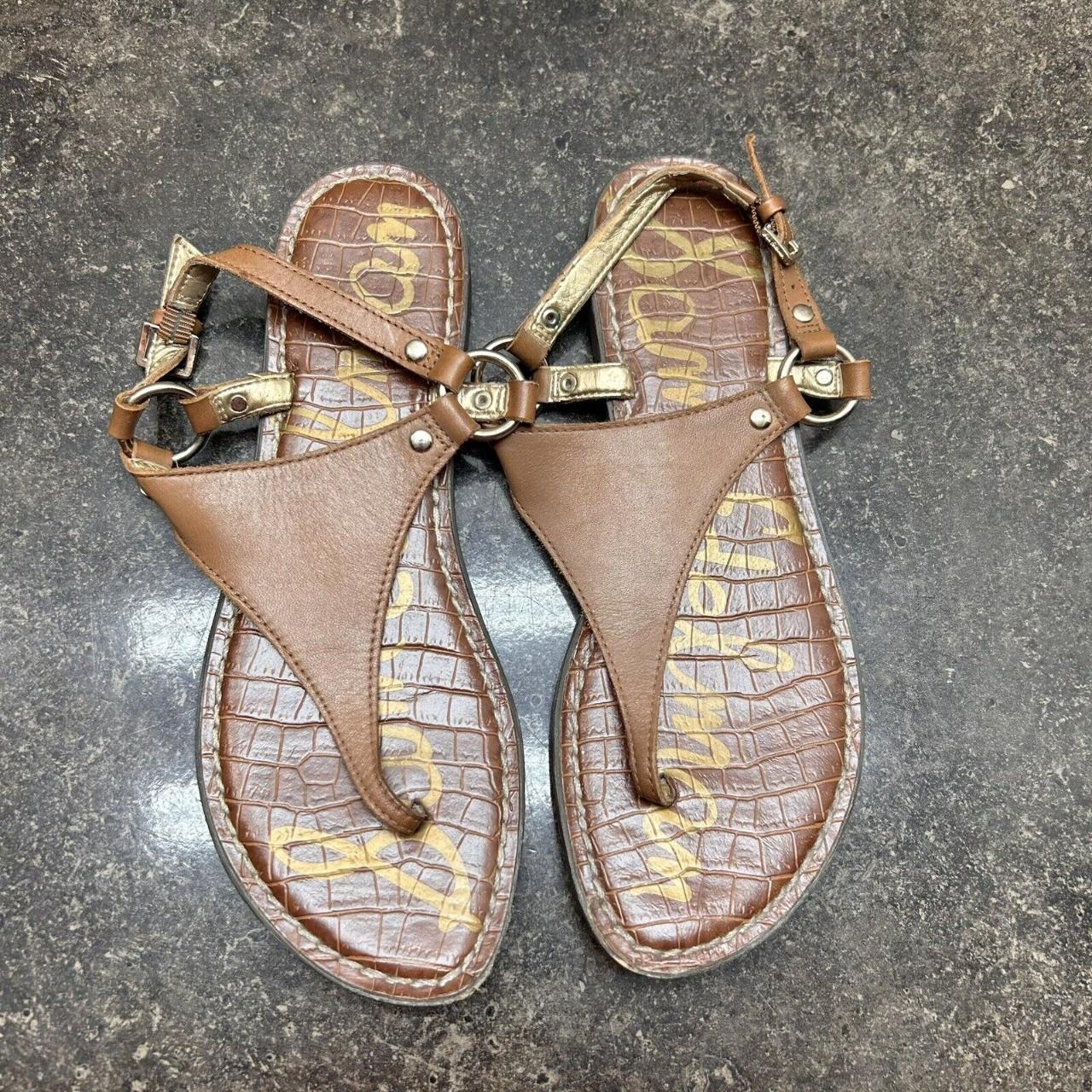 Sam Edelman GRETA Women s sz 7.5 TAN Thong Sandal. Depop