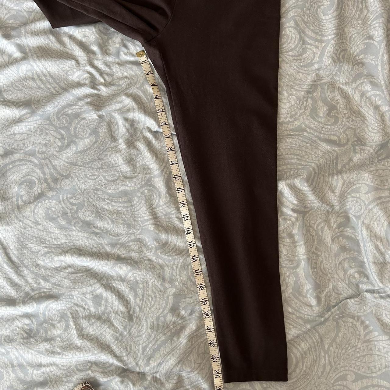 Brown leggings Tummy control waistband 14” waist - Depop