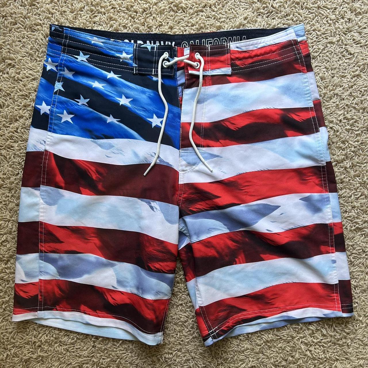 Men s American flag swim trunks No tag prob a M or