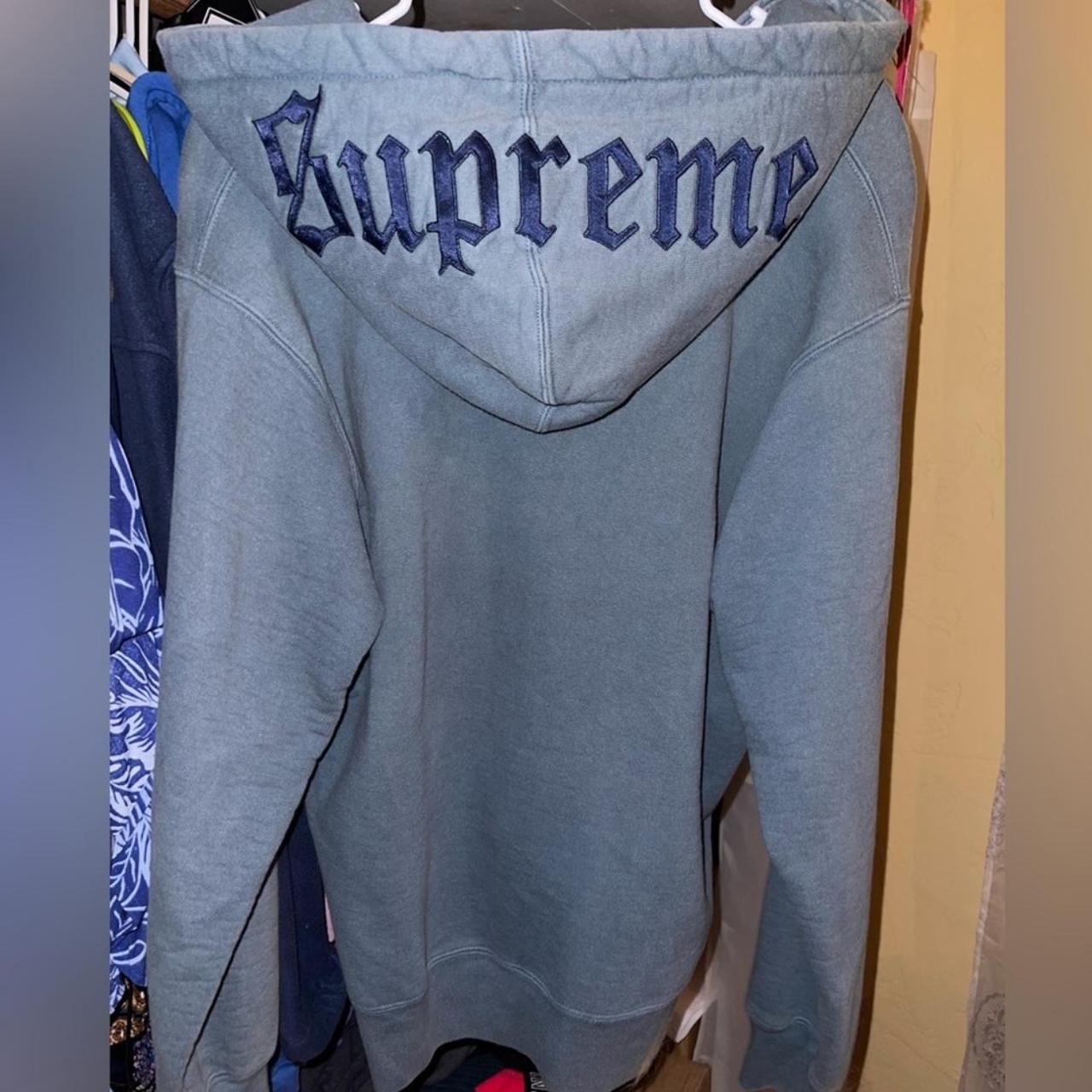 Supreme Old English Hood Logo Zip Up Hoodie, Color:...