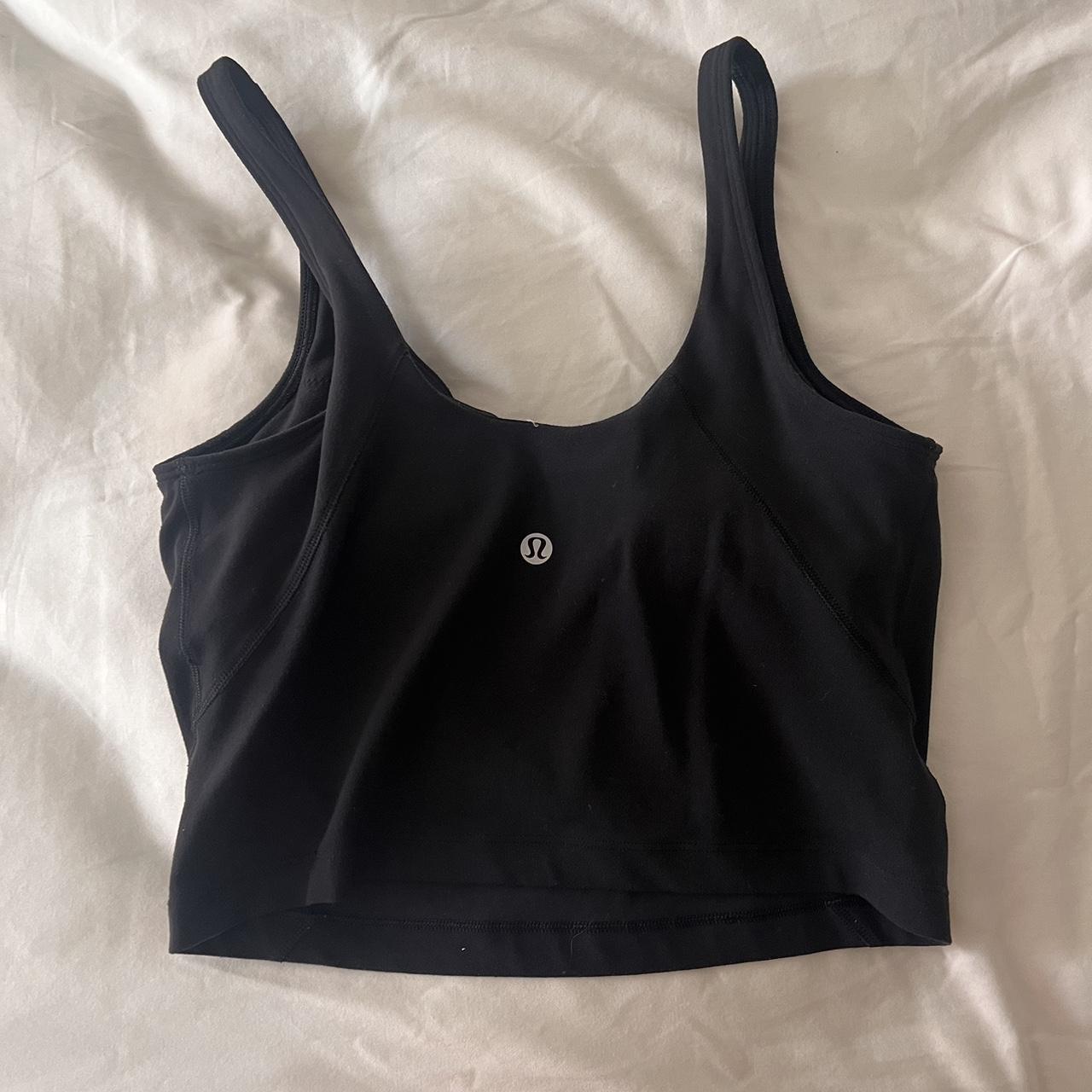 black lululemon align tank size 6 great condition no... - Depop