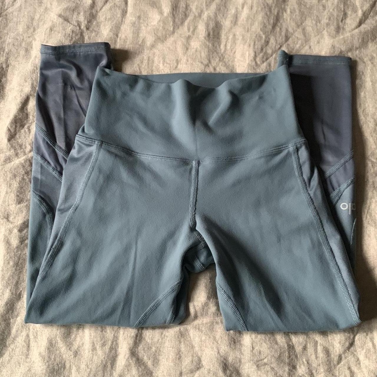 Alo Concrete Blue Elevate High Wasted Capri... - Depop