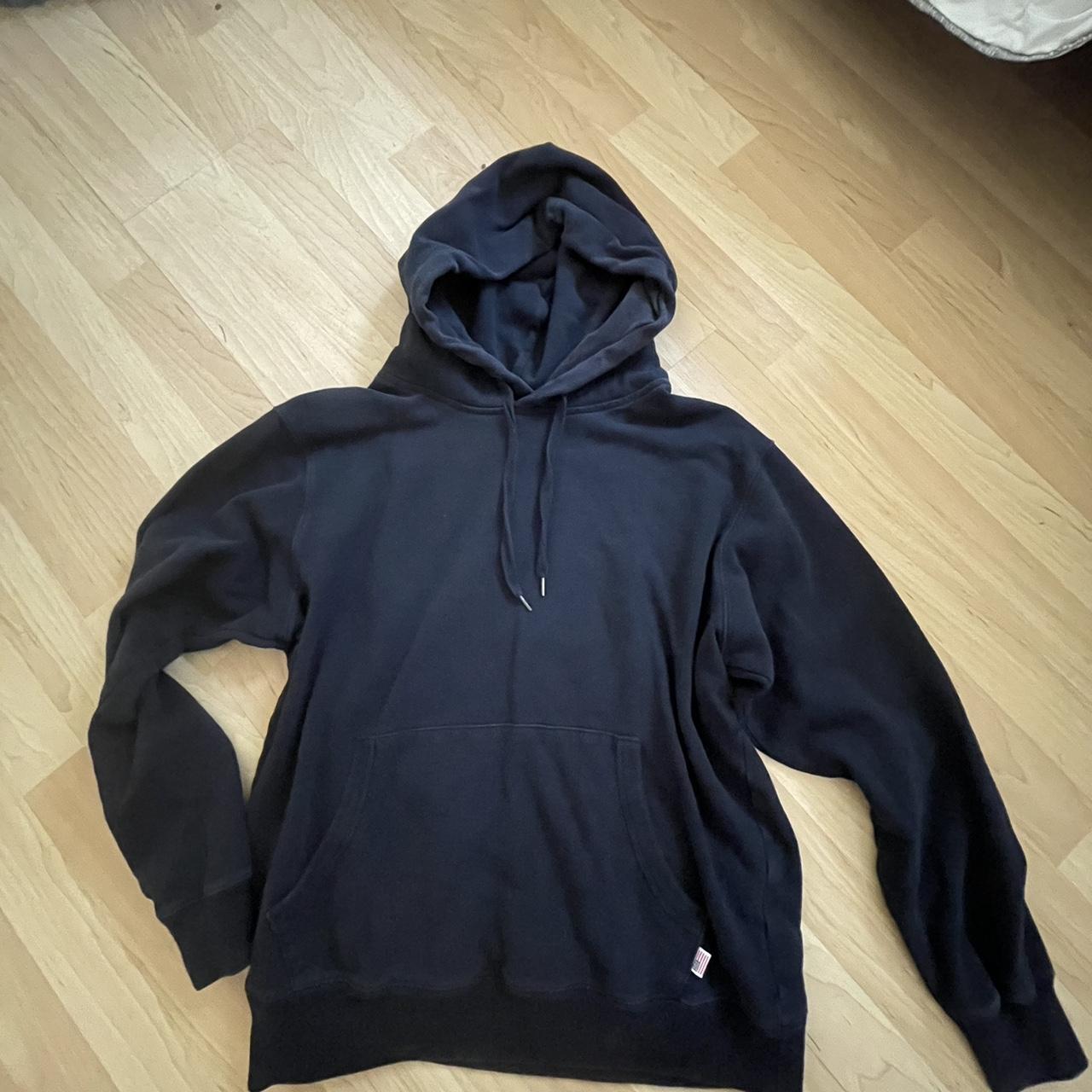 Baggy, stylish, black hoodie. Great for layering and... - Depop