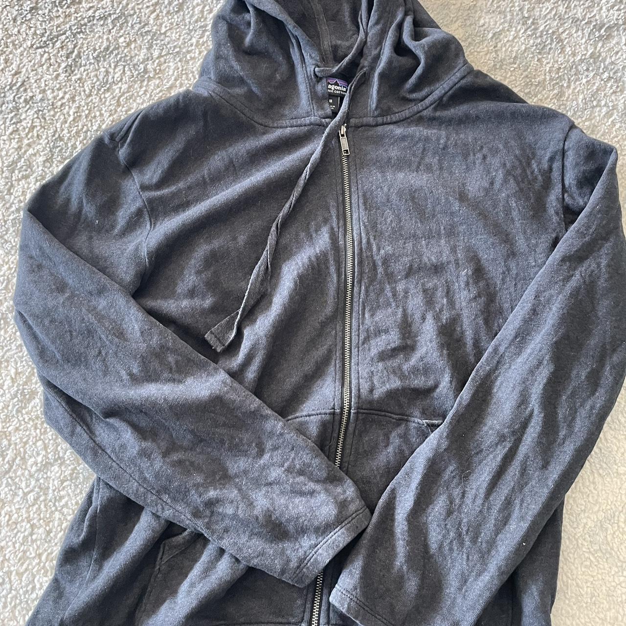 Patagonia full zip hoodie size medium, see hole on... - Depop