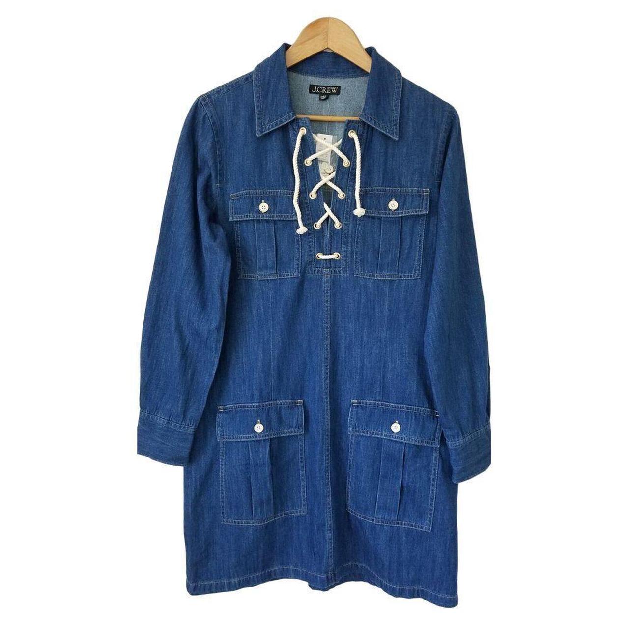 J crew denim dress best sale