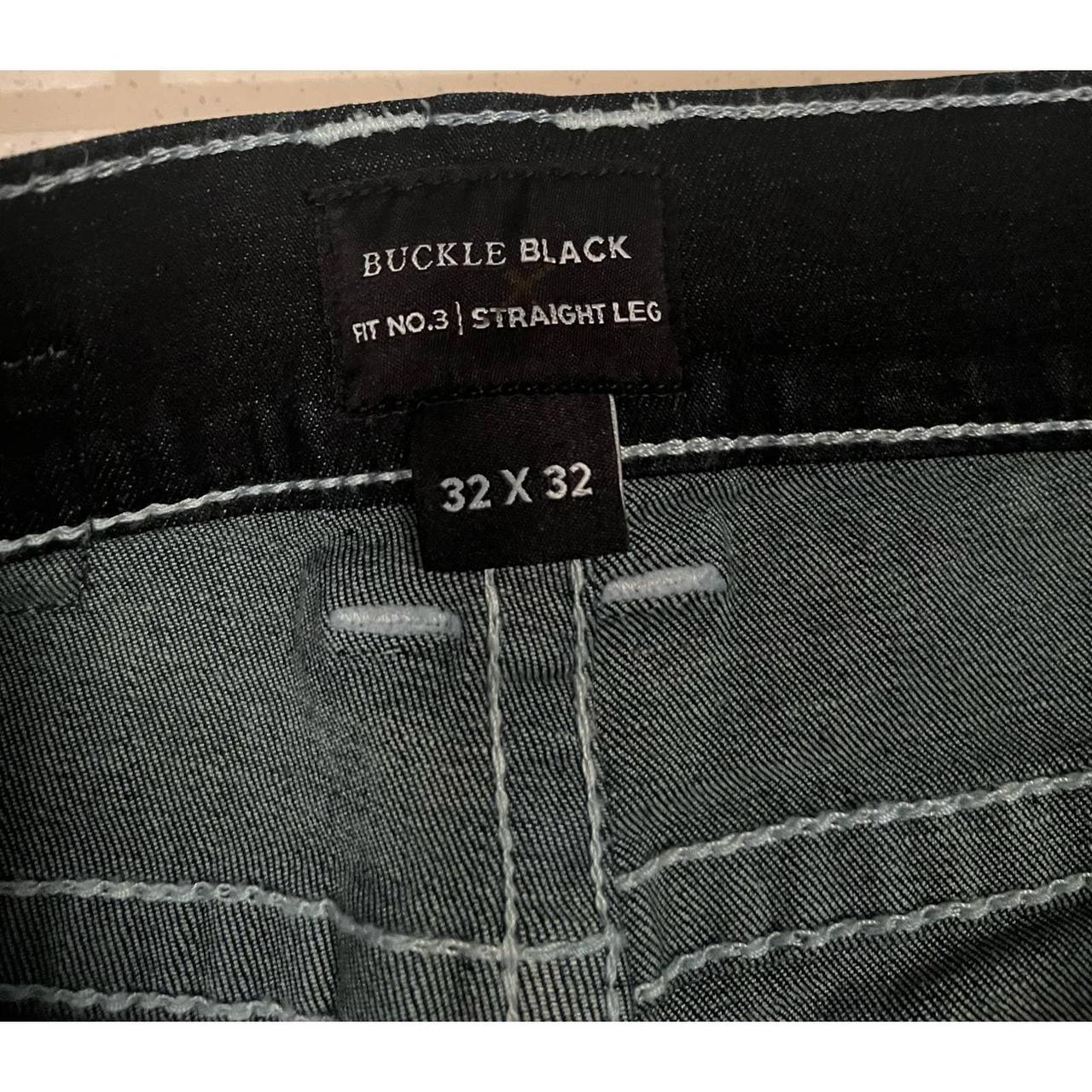 Buckle Black Men's Black Jeans (3)