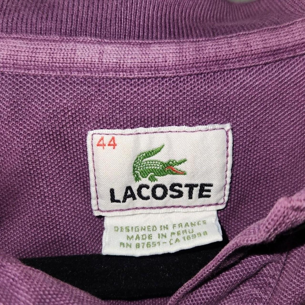 Purple LACOSTE Polo RN 87651 CA 16998 SEND