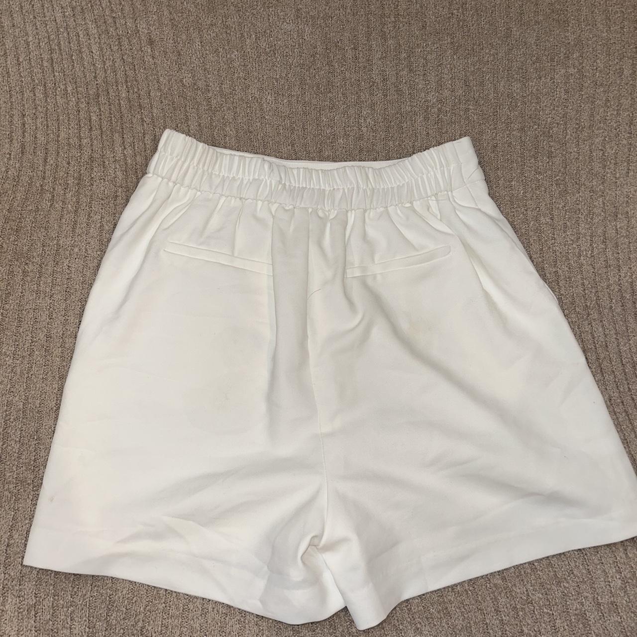 High waisted white dress shorts. - Depop