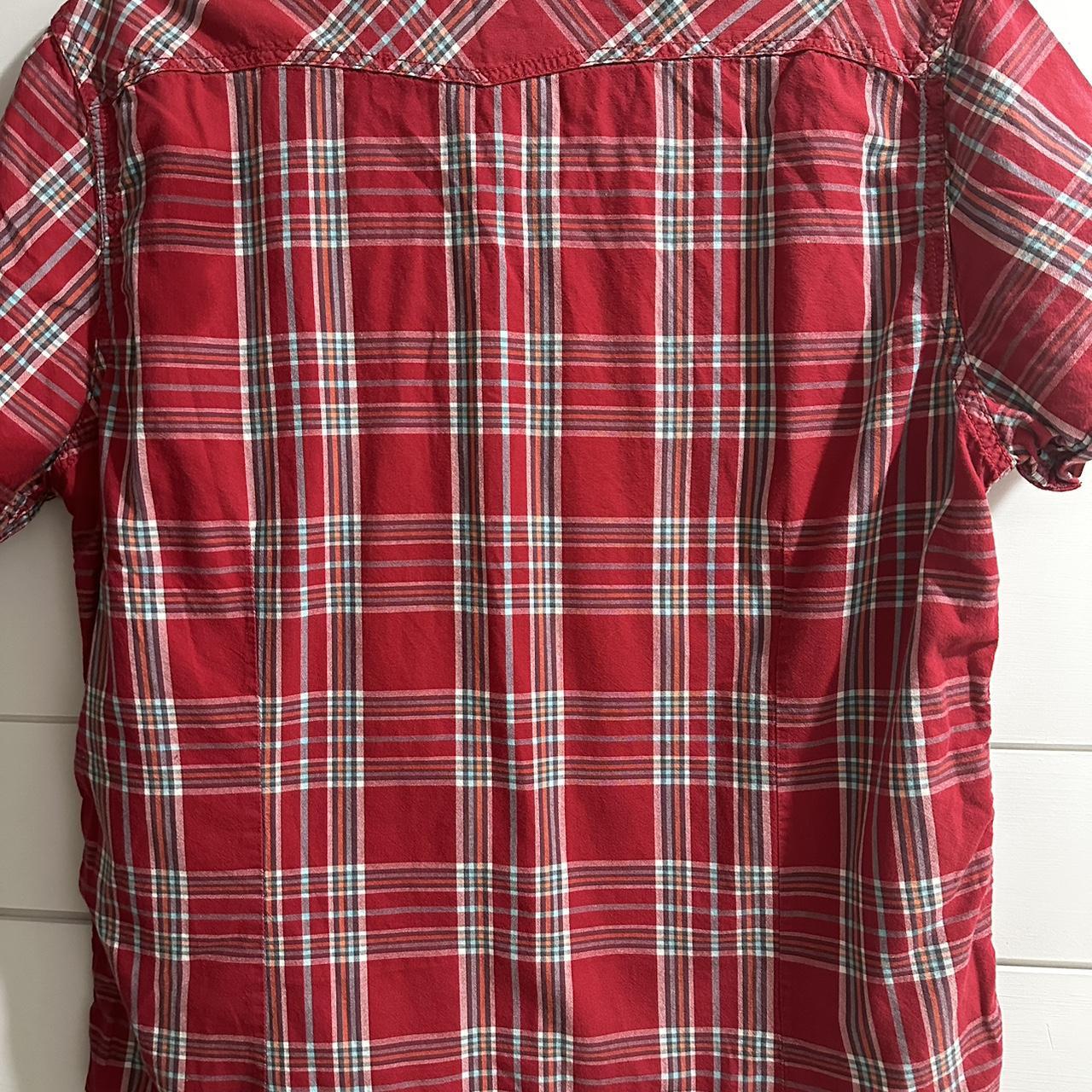 Vintage Tem Tex Western Shirt Red Pearl Snaps- - Depop