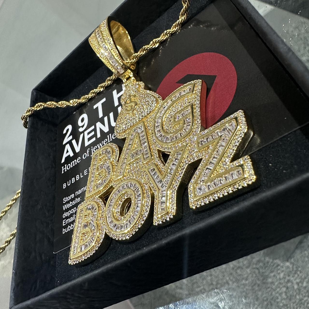 Iced Out Bag Boyz Fashion Necklace popular