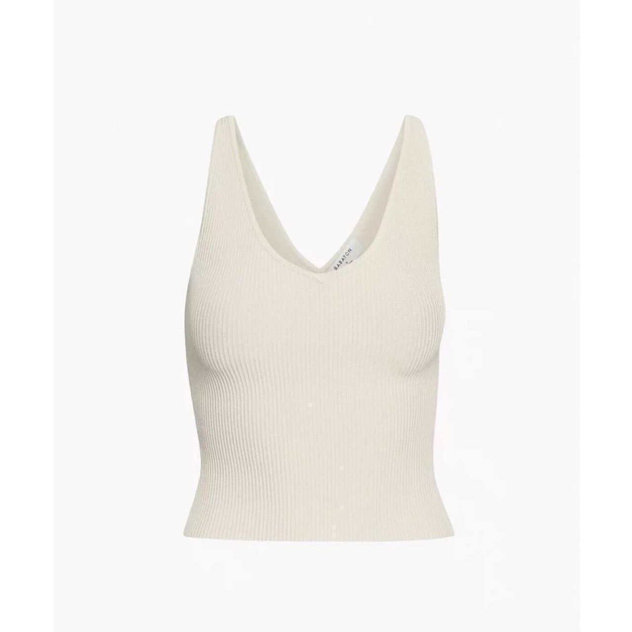 Gently pre-owned Babaton Sculpt Knit V-Neck Tank in - Depop