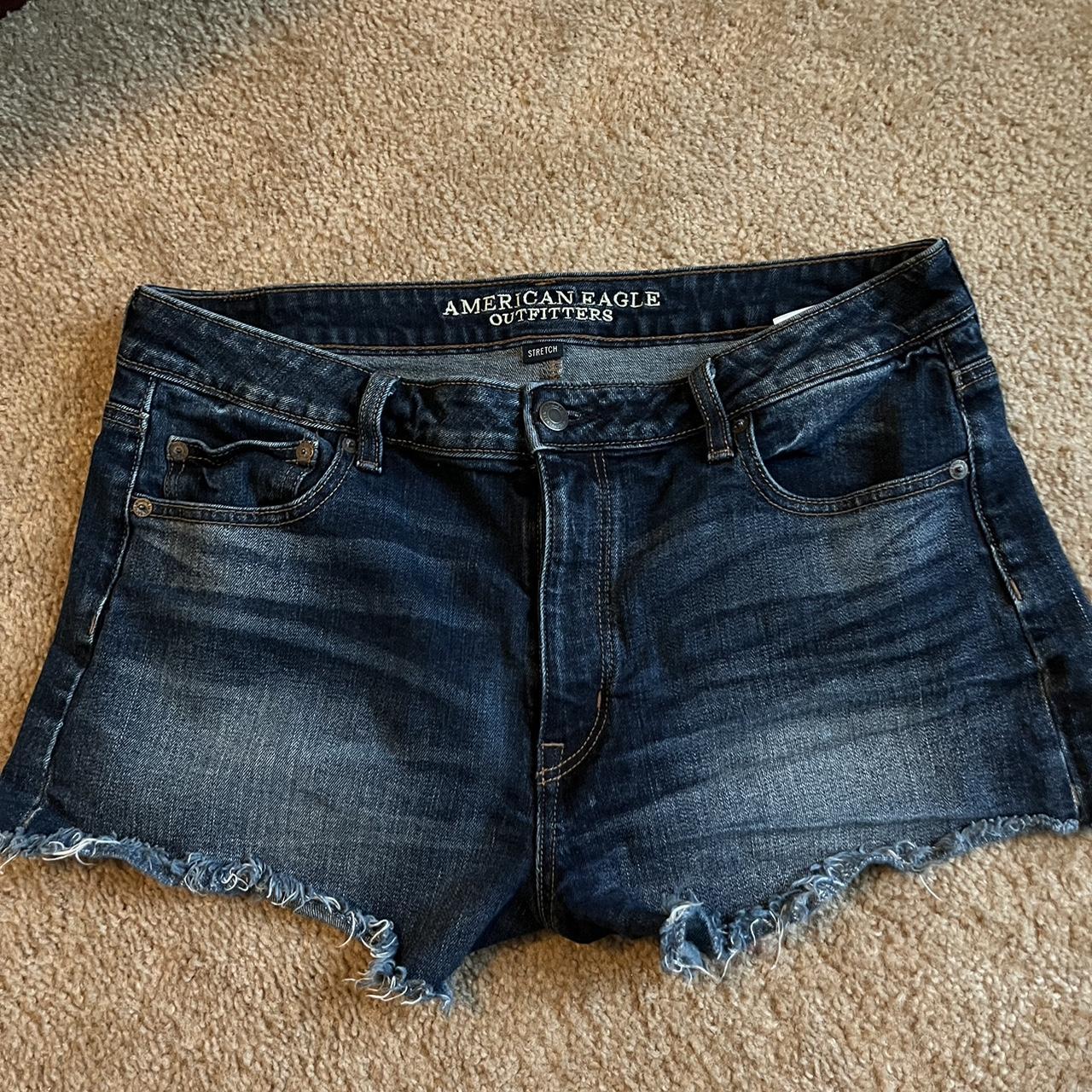 American Eagle Outfitters Women's Navy Shorts | Depop