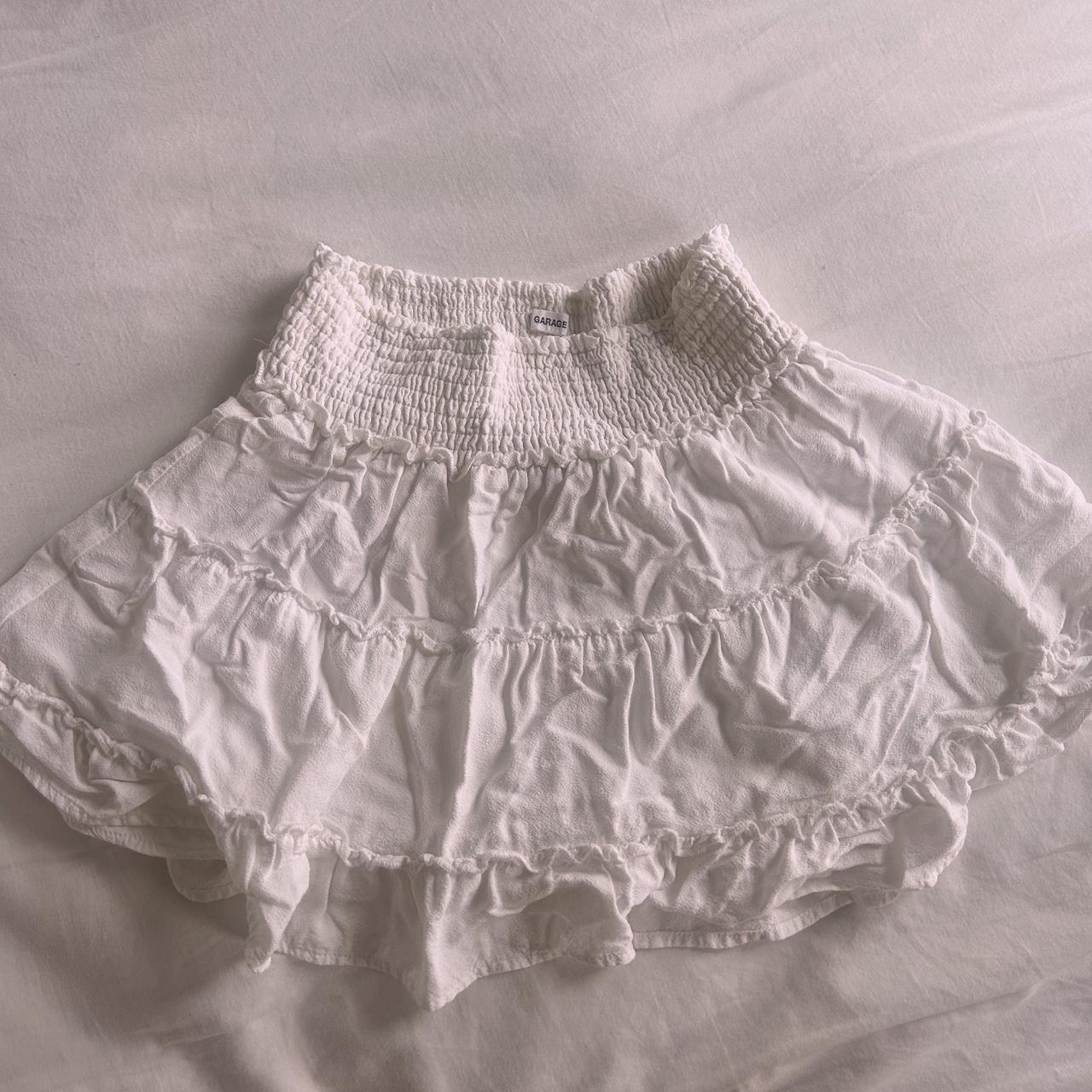 Garage mini white skirt perfect for the... Depop