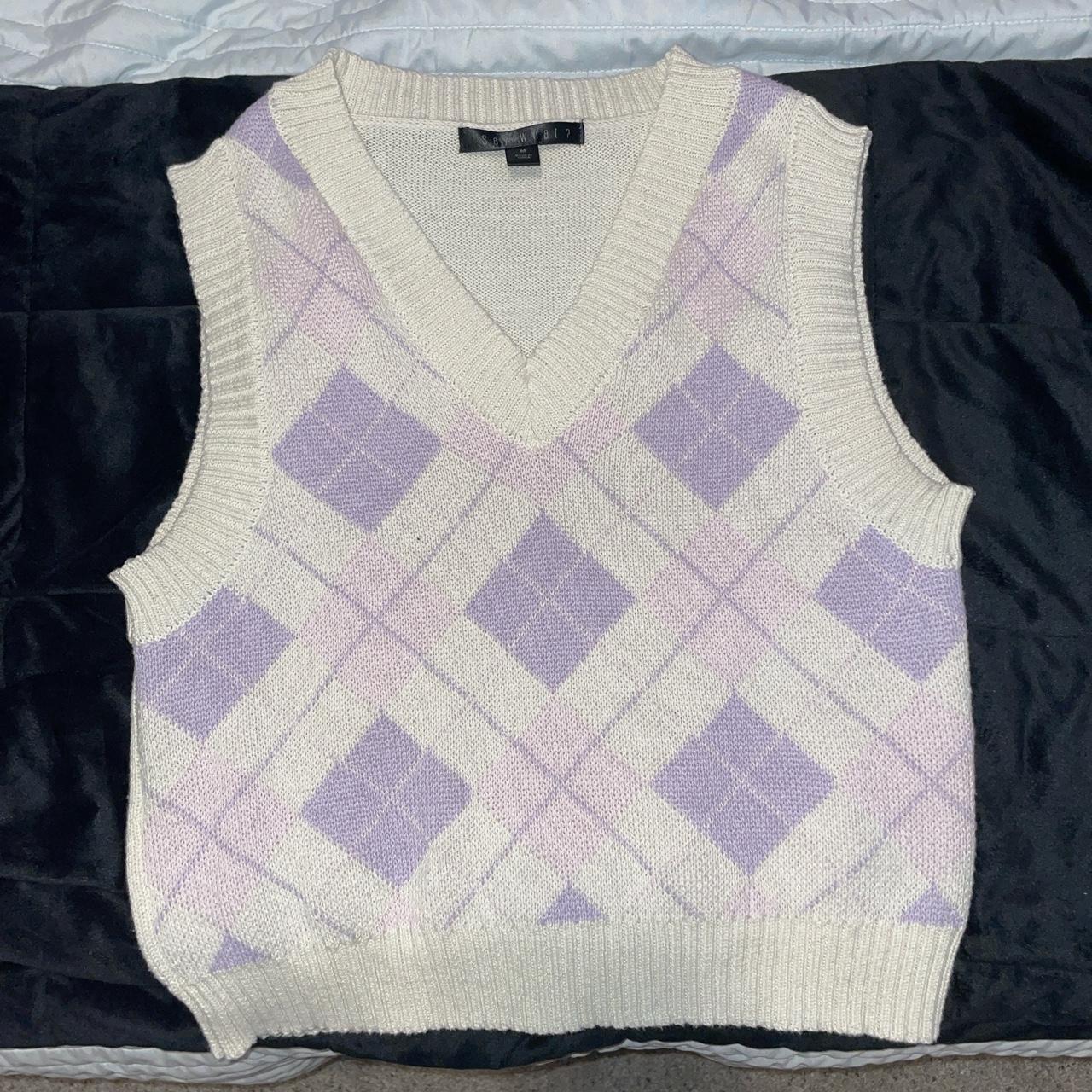 Cute pastel sweater vest. As I tried to show in 3rd... - Depop
