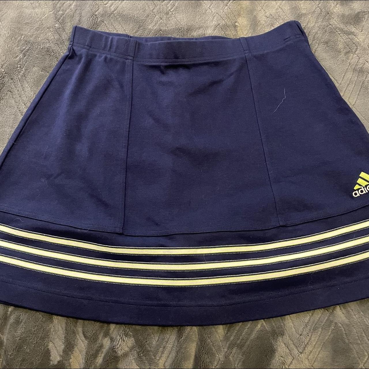 Mini tennis skirt with adidas stripes, and a green +... - Depop