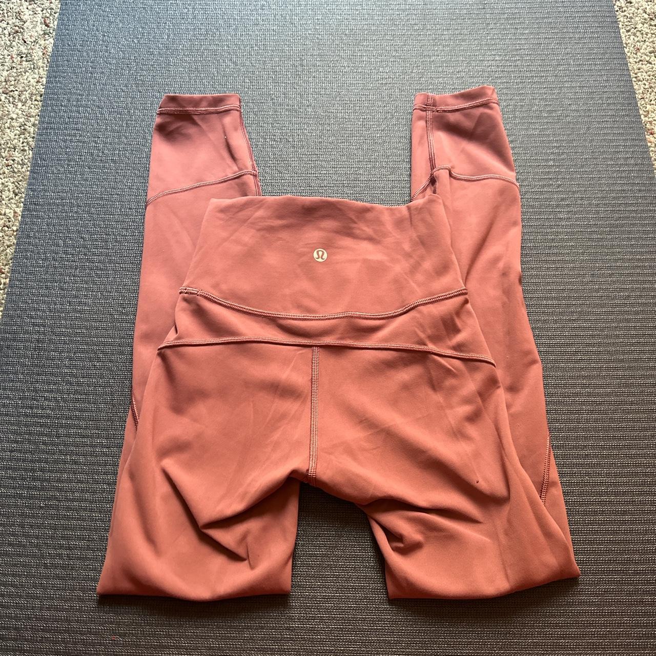 Lululemon Hot Pink Flow leggings. Stretchy knit Lulu - Depop