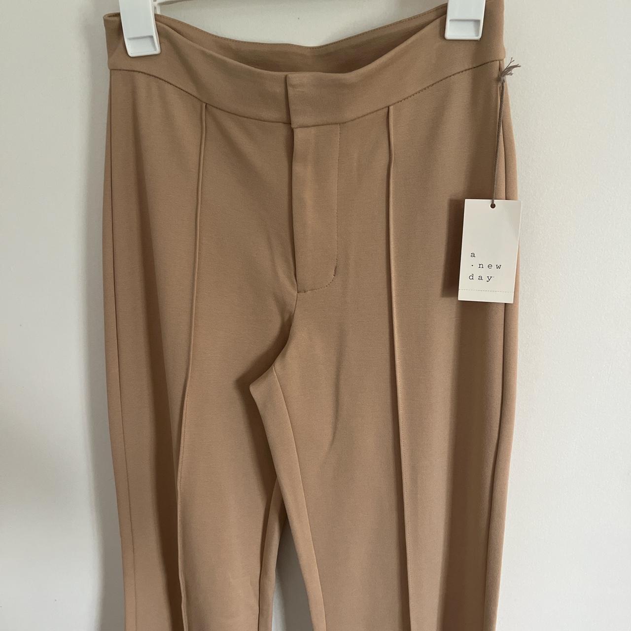 Women's High-rise Pleat Front Tapered Chino Pants - A New Day™ Tan 14 :  Target