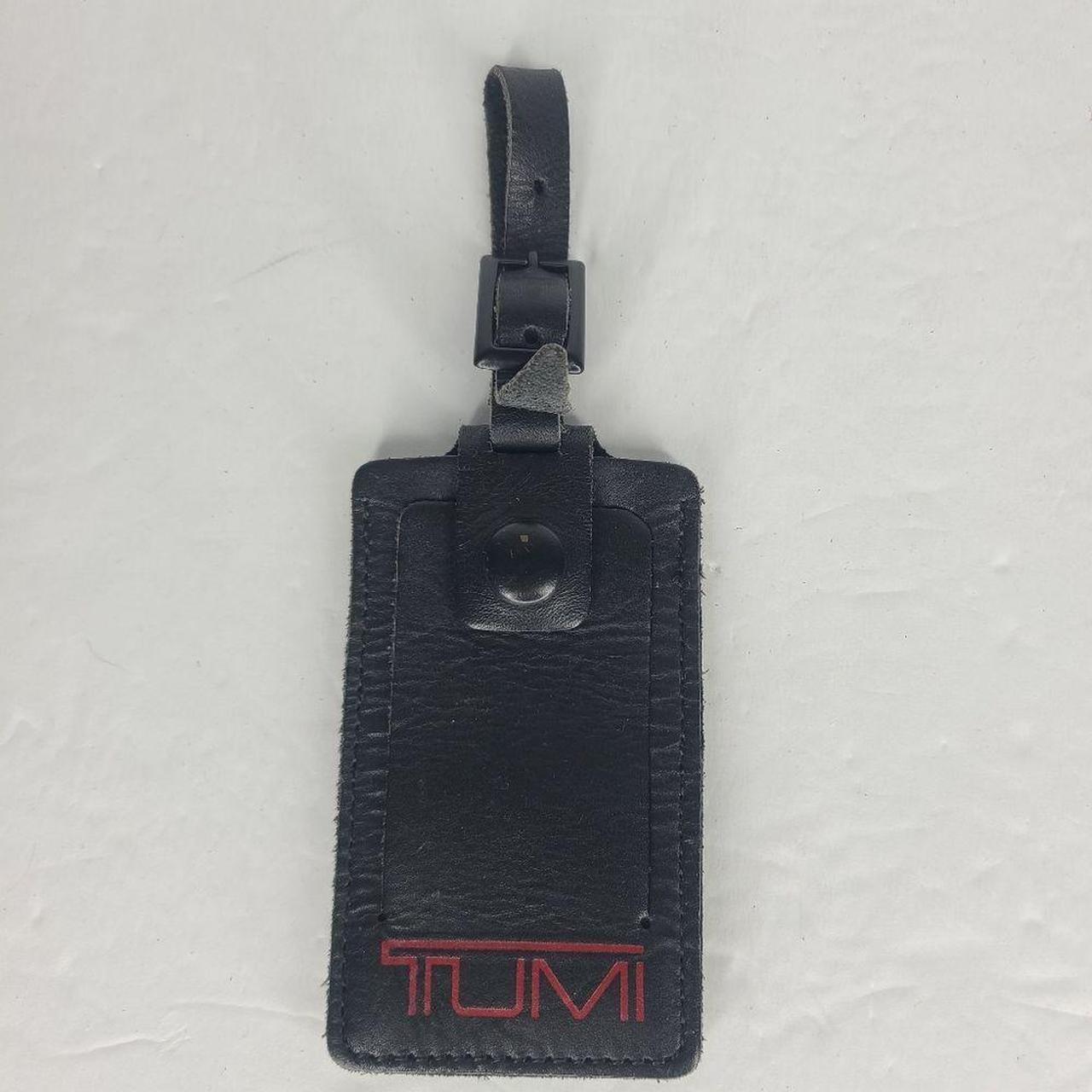 Tumi Leather Luggage Tag Graphics Bag Tag I.D. Card... Depop
