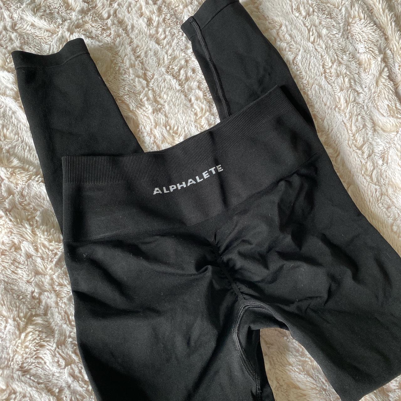 Black Alphalete leggings - Black full length - Depop